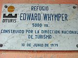 Ecuador Chimborazo 04-03 Whymper Refuge Sign